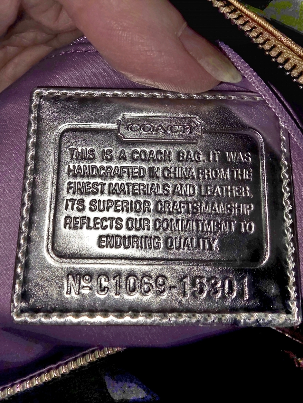 Coach POPPY Story Patch Glam Gold Tote - Picture 14 of 15